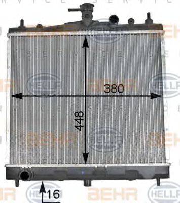 Радиатор, охлаждение двигателя HELLA 8MK 376 790-521