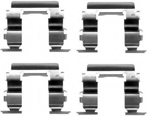 Комплектующие, колодки дискового тормоза HELLA 8DZ 355 202-501