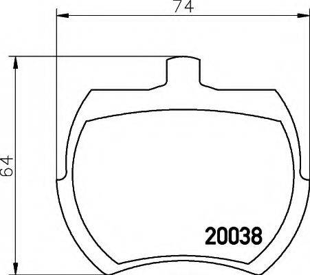 Комплект тормозных колодок, дисковый тормоз HELLA 8DB 355 007-081