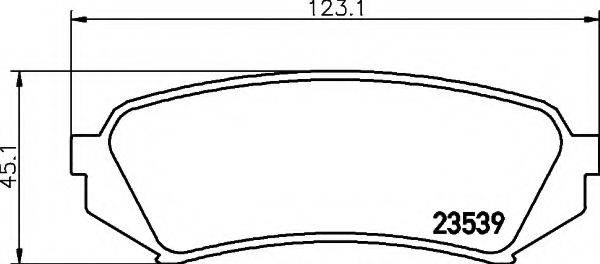 Комплект тормозных колодок, дисковый тормоз HELLA 8DB 355 009-391