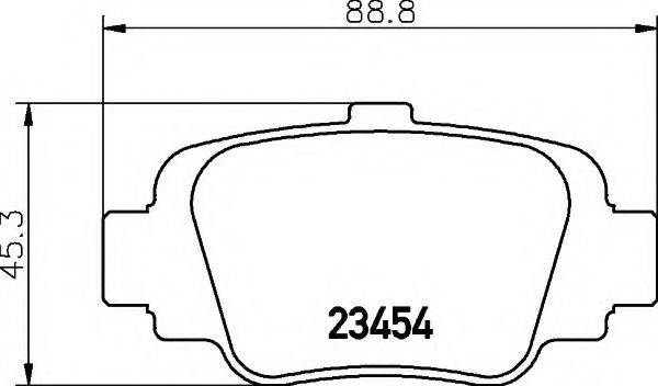 Комплект тормозных колодок, дисковый тормоз HELLA 8DB 355 011-551