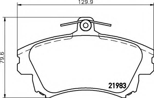 Комплект тормозных колодок, дисковый тормоз HELLA 8DB 355 017-041