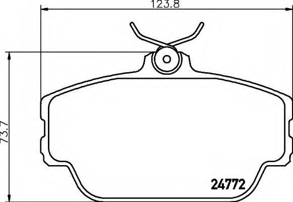 Комплект тормозных колодок, дисковый тормоз HELLA 8DB 355 014-521