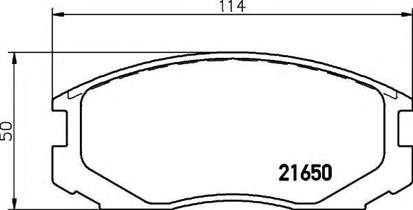 Комплект тормозных колодок, дисковый тормоз HELLA 8DB 355 017-161