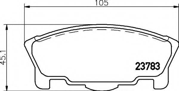 Комплект тормозных колодок, дисковый тормоз HELLA 8DB 355 017-311