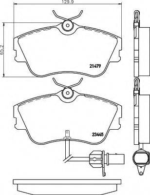 Комплект тормозных колодок, дисковый тормоз HELLA 8DB 355 018-621