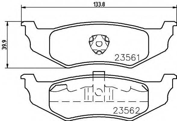 Комплект тормозных колодок, дисковый тормоз HELLA 8DB 355 018-661