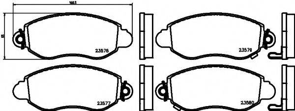 Комплект тормозных колодок, дисковый тормоз HELLA 8DB 355 019-361