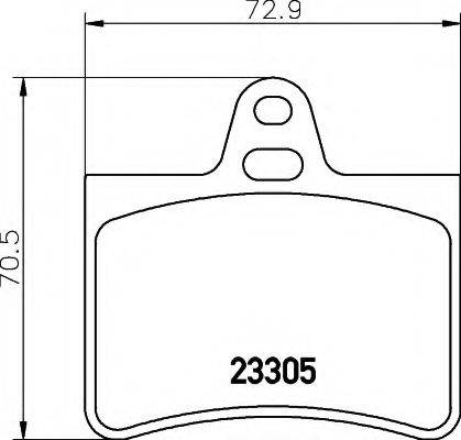 Комплект тормозных колодок, дисковый тормоз HELLA 8DB 355 019-441