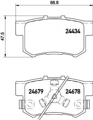 Комплект тормозных колодок, дисковый тормоз HELLA 8DB 355 020-021