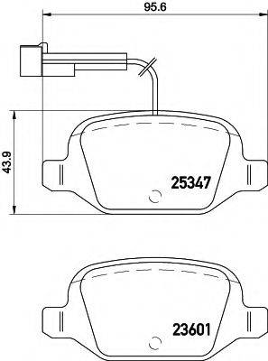 Комплект тормозных колодок, дисковый тормоз HELLA 8DB 355 019-631