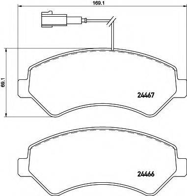 Комплект тормозных колодок, дисковый тормоз HELLA 8DB 355 021-281