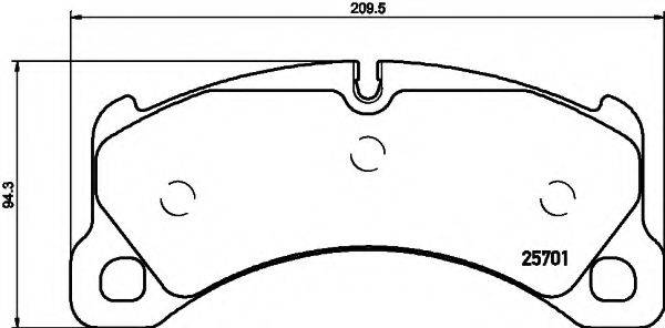 Комплект тормозных колодок, дисковый тормоз HELLA 8DB 355 021-191