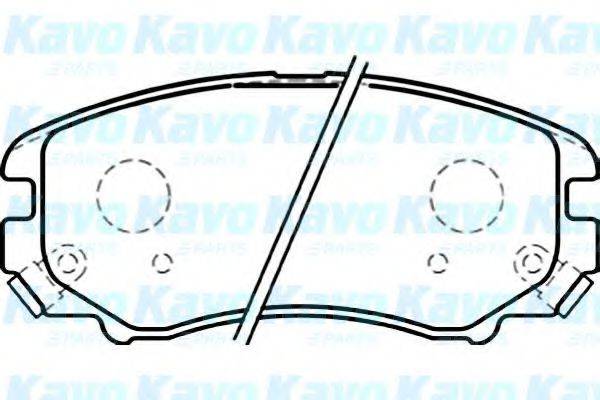 Комплект тормозных колодок, дисковый тормоз KAVO PARTS BP-3024
