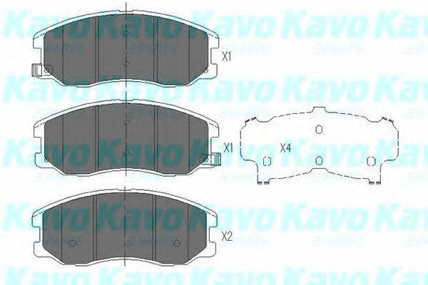 KAVO PARTS KBP1009 Комплект тормозных колодок, дисковый тормоз