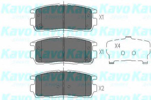 KAVO PARTS KBP1010 Комплект тормозных колодок, дисковый тормоз