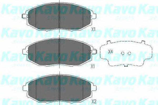 KAVO PARTS KBP1011 Комплект тормозных колодок, дисковый тормоз