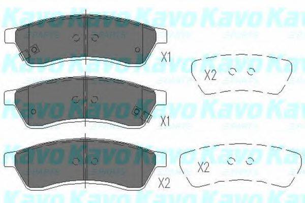 KAVO PARTS KBP1012 Комплект тормозных колодок, дисковый тормоз