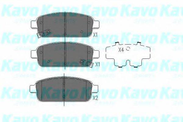 KAVO PARTS KBP1013 Комплект тормозных колодок, дисковый тормоз