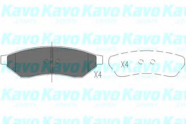 KAVO PARTS KBP1015 Комплект тормозных колодок, дисковый тормоз