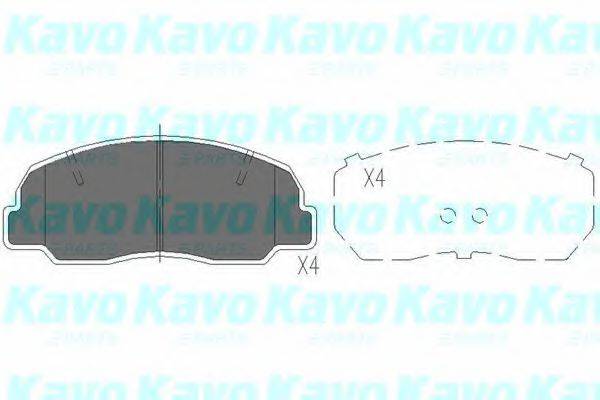 KAVO PARTS KBP1504 Комплект тормозных колодок, дисковый тормоз