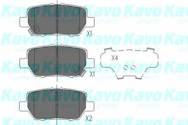 KAVO PARTS KBP2040 Комплект тормозных колодок, дисковый тормоз