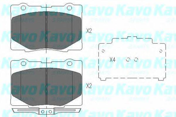 KAVO PARTS KBP2048 Комплект тормозных колодок, дисковый тормоз