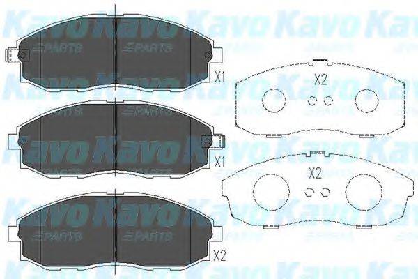 KAVO PARTS KBP3003 Комплект тормозных колодок, дисковый тормоз