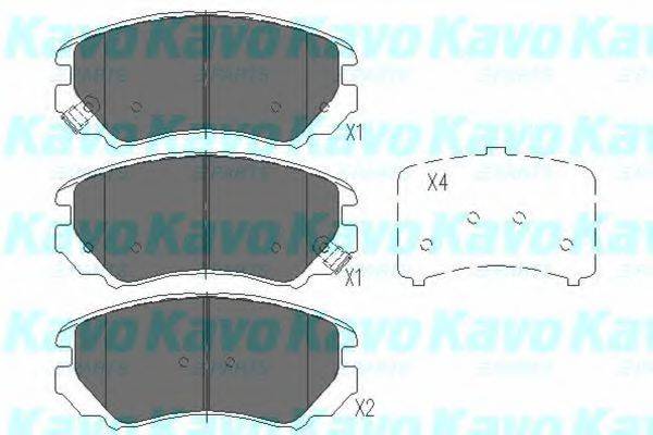 KAVO PARTS KBP3008 Комплект тормозных колодок, дисковый тормоз