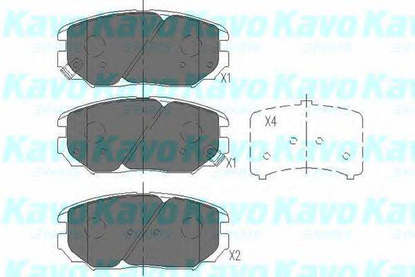 KAVO PARTS KBP3020 Комплект тормозных колодок, дисковый тормоз