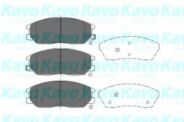KAVO PARTS KBP3021 Комплект тормозных колодок, дисковый тормоз