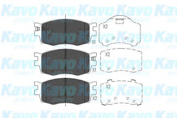 KAVO PARTS KBP3022 Комплект тормозных колодок, дисковый тормоз