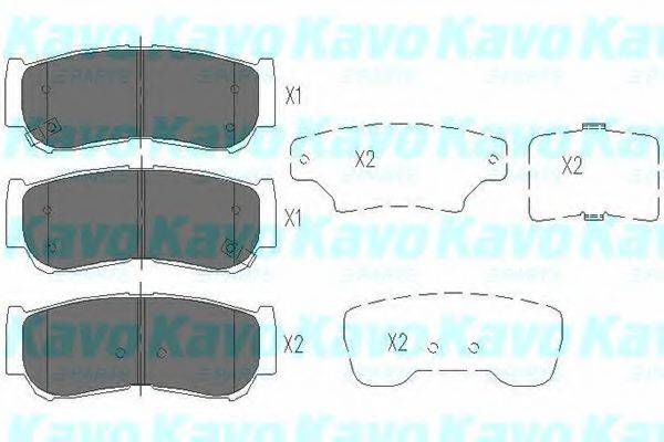 KAVO PARTS KBP3024 Комплект тормозных колодок, дисковый тормоз