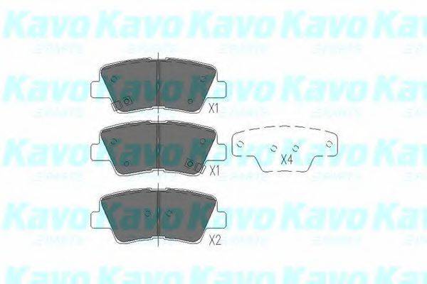 KAVO PARTS KBP3025 Комплект тормозных колодок, дисковый тормоз