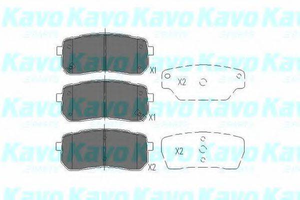 KAVO PARTS KBP3026 Комплект тормозных колодок, дисковый тормоз