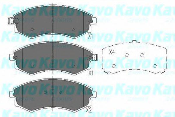 KAVO PARTS KBP3029 Комплект тормозных колодок, дисковый тормоз