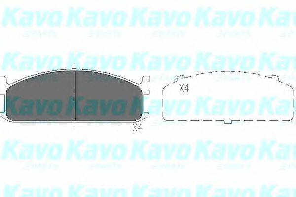 KAVO PARTS KBP3505 Комплект тормозных колодок, дисковый тормоз