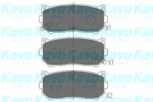 KAVO PARTS KBP4001 Комплект тормозных колодок, дисковый тормоз
