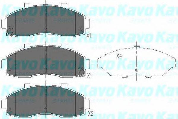 KAVO PARTS KBP4010 Комплект тормозных колодок, дисковый тормоз
