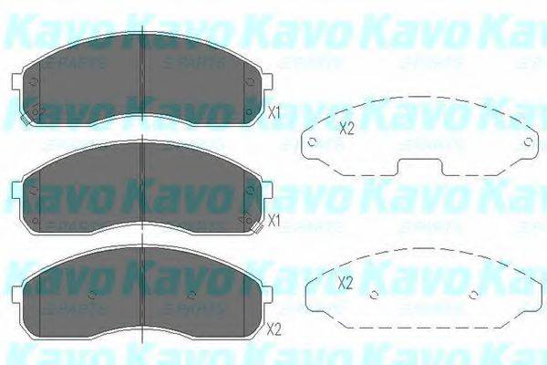 KAVO PARTS KBP4012 Комплект тормозных колодок, дисковый тормоз