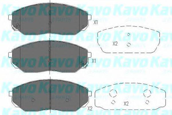 KAVO PARTS KBP4014 Комплект тормозных колодок, дисковый тормоз