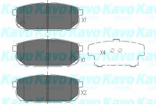 KAVO PARTS KBP4015 Комплект тормозных колодок, дисковый тормоз