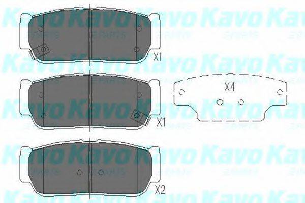 KAVO PARTS KBP4017 Комплект тормозных колодок, дисковый тормоз