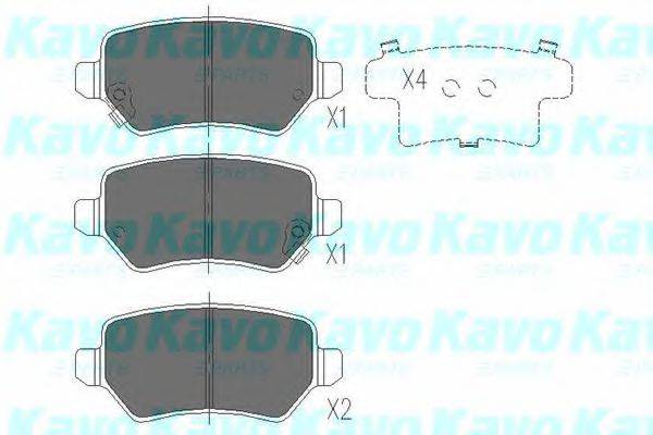 KAVO PARTS KBP4020 Комплект тормозных колодок, дисковый тормоз