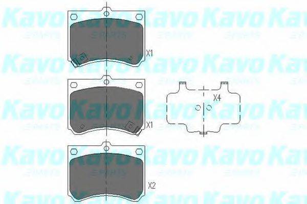 KAVO PARTS KBP4502 Комплект тормозных колодок, дисковый тормоз