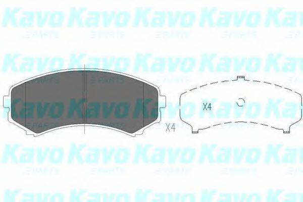 KAVO PARTS KBP4504 Комплект тормозных колодок, дисковый тормоз
