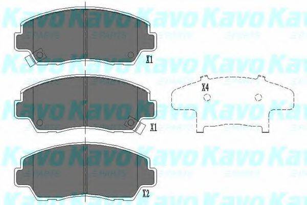 KAVO PARTS KBP4522 Комплект тормозных колодок, дисковый тормоз