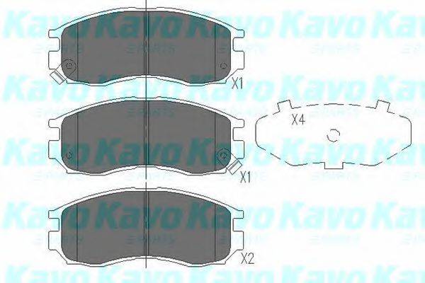 KAVO PARTS KBP5502 Комплект тормозных колодок, дисковый тормоз