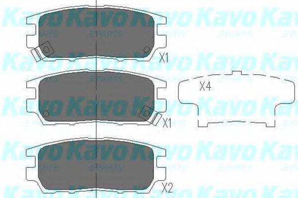 KAVO PARTS KBP5504 Комплект тормозных колодок, дисковый тормоз