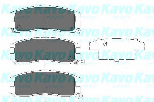 KAVO PARTS KBP5509 Комплект тормозных колодок, дисковый тормоз